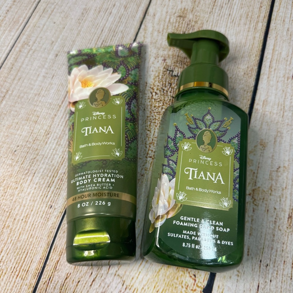 NWT Bath & Body Works Disney Princess Tiana Set - Hand Soap & Body Cream (2026)